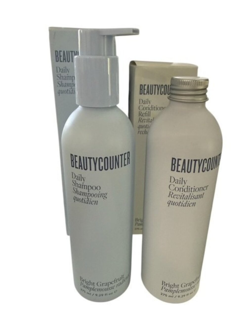 Beautycounter Daily Shampoo Pump & Conditioner Refill Bright Grapefruit New Rare